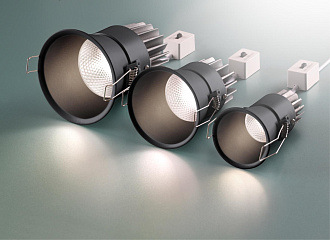 LED светильник 9 см, 18W, 3000-6000K, Novotech Spot Lang 358911, черный, вр 8,2 см