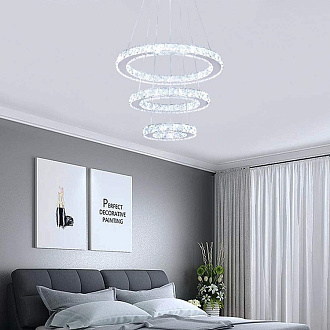 Светильник DZN-51593 ХРОМ  D400+300+200/H1500/1/LED/..W/4500K 24-11