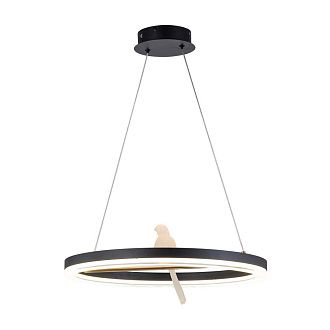 Подвесная люстра 50*25-130 см, 1*LED, 25W, 4000K, F-Promo Bardy 4654-1P, черный