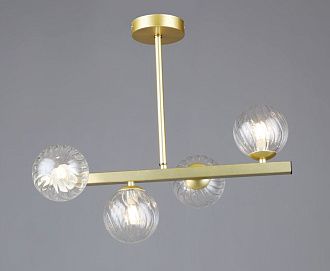 Люстра L460 x W245 x H410, мм, 4*15W (60W), GD (Золото) Rilon 6427/4 GD