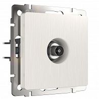 W1183013 ТВ-розетка оконечная, перламутровый рифленый Werkel, 4690389161100