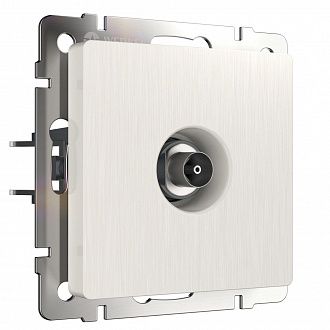 W1183013 ТВ-розетка оконечная, перламутровый рифленый Werkel, 4690389161100