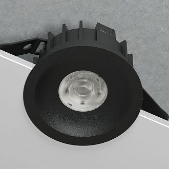 Потолочный акцентный светильник 13*13*5 см, LED, 20W, 4000K, Elektrostandard Combi 25069/LED, черный, вр 11,3 см