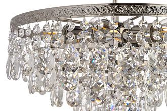 Люстра потолочная *38*32 см, 6*E27*60W, Arti Lampadari Castellana Nickel Castellana E 1.3.38.608 N, никель