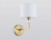 Бра с абажуром и хрусталем 22*14*25- см, 1*E14*40W, K, Ambrella Light High Light LH71135, латунь