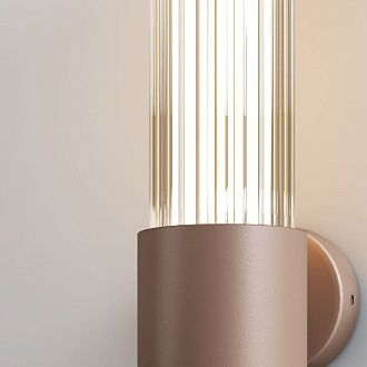 Уличный настенный светильник 27 см, 8W, 3000K, Maytoni Lit O593WL-L8BR3K, коричневый