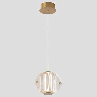 Светильник подвесной *11,8*9,7-15-220 см, *LED*4W, 3000K, Crystal Lux Rich RICH SP4W LED, Латунь
