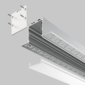 Алюминиевый профиль  Встраиваемый 35*71,5*2000 мм для светодиодной ленты Maytoni Led strip Серебро ALM-7135-S-2M