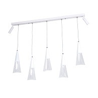 Подвесной светильник 99*20*85 см, LED 30W, 3000 / 6000K, Белый LED4U L7105-7 WТ