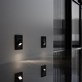 W1154708 Поворотная встраиваемая LED подсветка Turn, черный матовый Werkel, 4690389199189