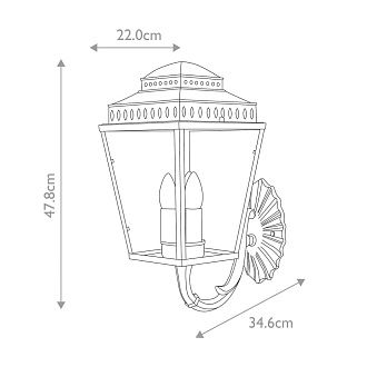Настенный фонарь Elstead Exterior, Арт. MANSION-HOUSE-WB1-PN