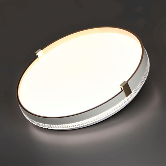 Cветильник 39*8,4 см, LED 48W, 4000 К, IP43, белый/золотой, пластик Sonex Olidi White, 7646/DL