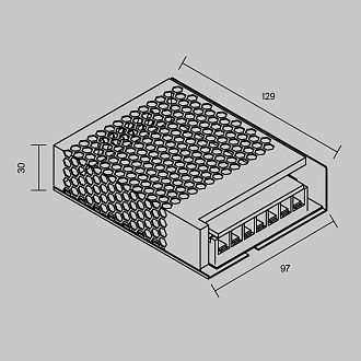 Блок питания PSL006 48V 100W IP 20 831007, 13*10*3 см, Maytoni Led Strip 831007, Серебро