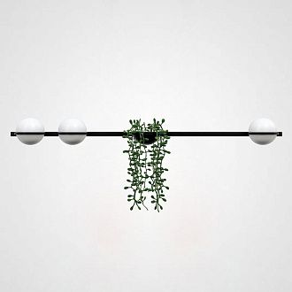 Бра PALMA Wall lamp 3 шара + 1 вазон горизонтальная 195*25*22 см, 6*LED*4.6W, 4000K, ImperiumLoft 22.93726, Серый
