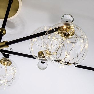 Светильник 180*180*40 см, LED 50W, 3000 / 6000K, Золото, Чёрный MODELUX ML.6079.9