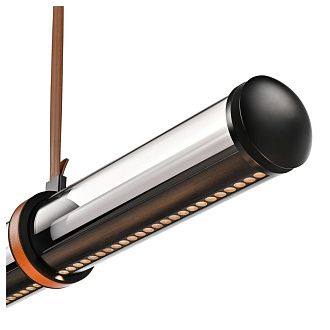Подвесной светильник 127 см, 96W, 3000K, Wertmark Kory WE443.12.023, черный