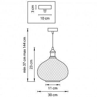 Подвесной светильник Lightstar Genni 798031, латунь, диаметр 30 см