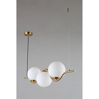 Подвесной светильник 80*15*40-120 см, 3*G9, 5W, Aployt Jagna APL.312.13.03, латунный