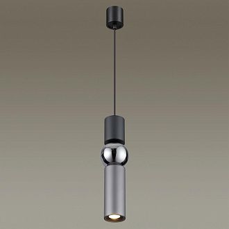 Подвесной светодиодный светильник Odeon Light Sakra 4070/5L серый, диаметр 9 см