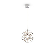 Подвесной светодиодный светильник 25 см Freya Amber FR5099PL-L6CH, 8W LED, 3000K, хром