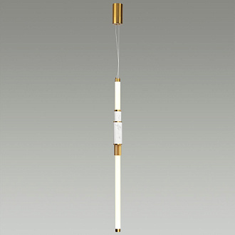 Подвесной светодиодный светильник 86*6*200 см, LED 14W 3000K Odeon Light Marmi 4359/14L античная бронза
