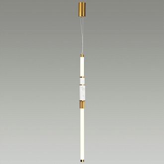 Подвесной светодиодный светильник 86*6*200 см, LED 14W 3000K Odeon Light Marmi 4359/14L античная бронза