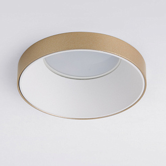 Встраиваемый точечный светильник 112 MR16 белый/золото Elektrostandard, вр 6,6 см