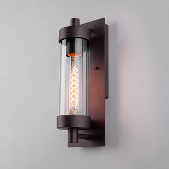 Уличный светильник E27 W,  К, 12,5*12,5*34,5 см, коричневый, Elektrostandard Pipe 35151/D