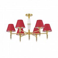 Люстра потолочная Lumion Vanessa 4514/6C, диаметр 75 см, античная латунь