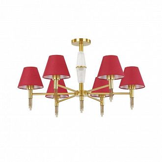 Люстра потолочная Lumion Vanessa 4514/6C, диаметр 75 см, античная латунь