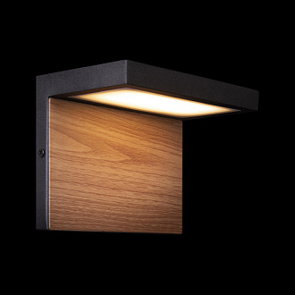 Уличный светильник *15 см, 1*LED*5W, 3000К Loft It 100001W Oak, Черный, золото