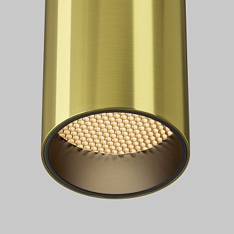 Накладной светильник 5,2*5,2*12,5 см,  LED, 12W, 3000К, Maytoni Technical FOCUS LED C056CL-L12W2.7K-W-BS латунный