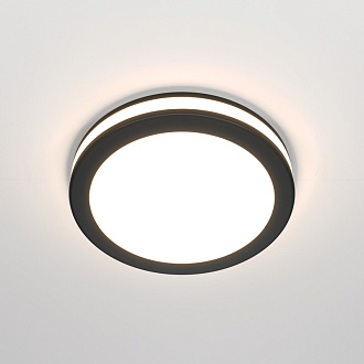 Встраиваемый светильник 10 см, 12W, 3000К, черный, теплый свет, Maytoni Phanton DL303-L12B, светодиодный