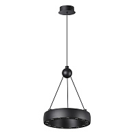 Светильник подвесной светодиодный, длина провода 2м 17,6*17,6*200 см, 2*LED*12W вниз + 5W вверх 3000K Novotech Turn 359396 черный