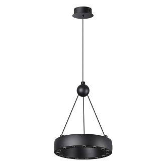 Светильник подвесной светодиодный, длина провода 2м 17,6*17,6*200 см, 2*LED*12W вниз + 5W вверх 3000K Novotech Turn 359396 черный