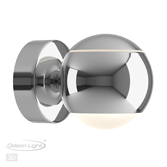 Бра Odeon Light Elon 3914/9WL, 1*5W + 1*3.5W LED, 4000K, хром