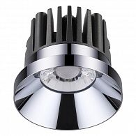 Встраиваемый светильник NOVOTECH METIS 357589, Ø8 см, LED, 10W, 3000К, хром, вр 7 см