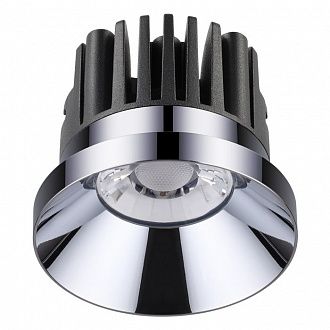Встраиваемый светильник NOVOTECH METIS 357589, Ø8 см, LED, 10W, 3000К, хром, вр 7 см