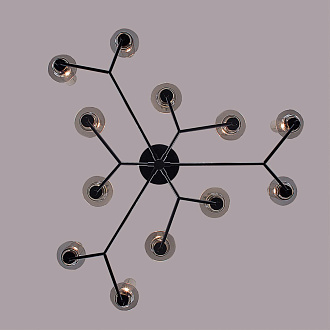 Люстра потолочная 31*56*20 см, 12*E14 Lumion Madonna 6555/12C черный