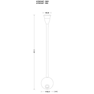 Настенный светильник Arte Lamp A7603AP-1BK черный