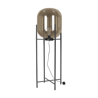 Торшер 140 см, Loft IT 10195F/1400 Amber Oda, черный-янтарный