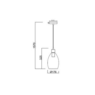 Подвесной светильник  18*157 см, 1*E27 сатин никель Vele Luce Placido VL5055P12