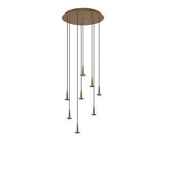 Люстра подвесная 40*200 см, 8*LED*5W, 3000K, Mantra Andromeda MAN8933, золотой