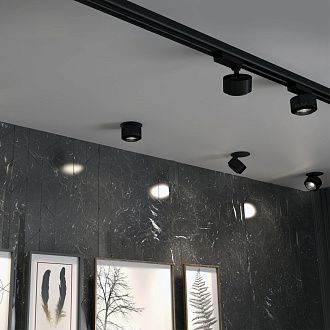 LED светильник 8 см, 18W, 4000K, Novotech Spot Eddy 358944, черный, вр 7,5 см