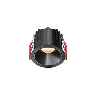 Встраиваемый светильник 5,2 см, LED*10W, 2700K, Maytoni Alfa LED 50° DL043-01-10W2.7K-RD-B, Черный, вр 5,5 см