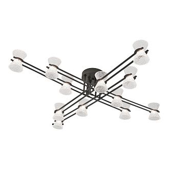Люстра потолочная *100*14-14 см, 12*LED*3W, 3000K, Lussole Sherman LSP-7470, черный