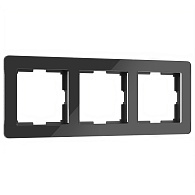 W0032708 Рамка на 3 поста Acrylic, черный Werkel, 4690389184888