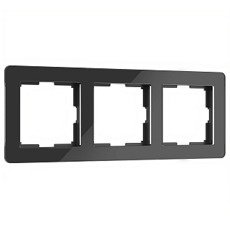 W0032708 Рамка на 3 поста Acrylic, черный Werkel, 4690389184888
