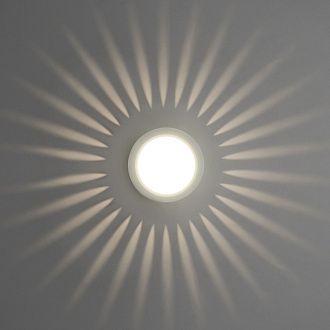 Светильник 7*7 см, LED 7W, 4200K с подсветкой белый DLS026 Elektrostandard