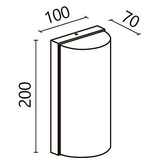 Светильник настенный 20*10*7 см, LED, 10W, 3000К, Maytoni Badd O454WL-L10GF3K1 серый